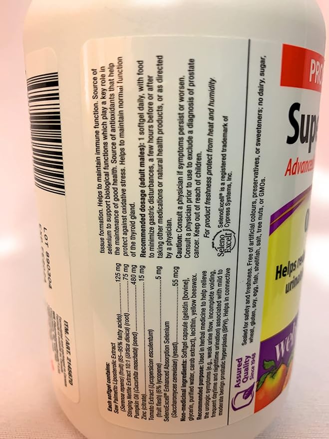 Webber Naturals Super Prostate One Per Day, 180 softgels