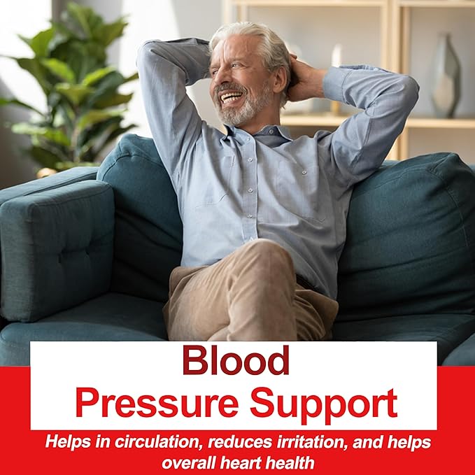 Blood Pressure Support Supplement with Hawthorn, Hibiscus & Garlic Extract – High & Lower Blood Pressure Supplements for Cardiovascular & Circulatory Health, Supports Normal Heart Health