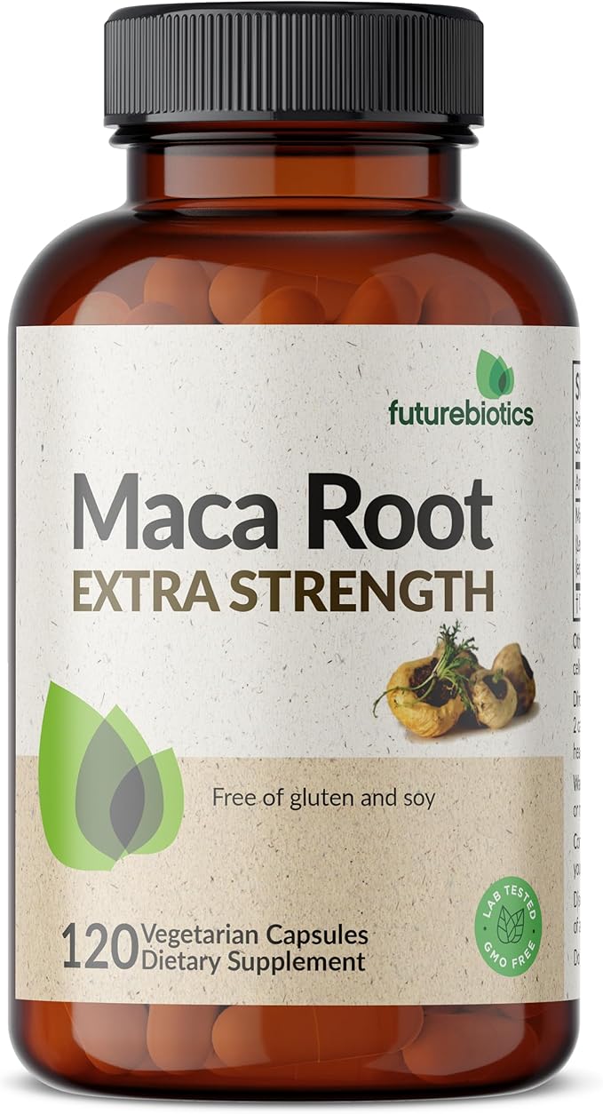 Futurebiotics Maca Root Extra Strength 4000 MG Supports Energy, Stamina & Reproductive Health, Non-GMO, 120 Vegetarian Capsules