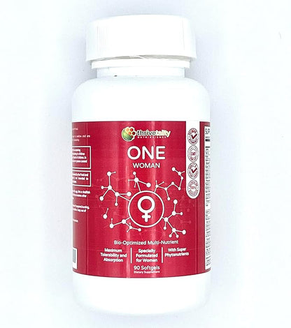 ONE Woman Bio-Optimized Multi-Nutrient by Thrivetality | Women's Multivitamin | #1 Physician Formulated | Science Based | Clinically Proven | Max Tolerability & Absorption | Super Antioxidants