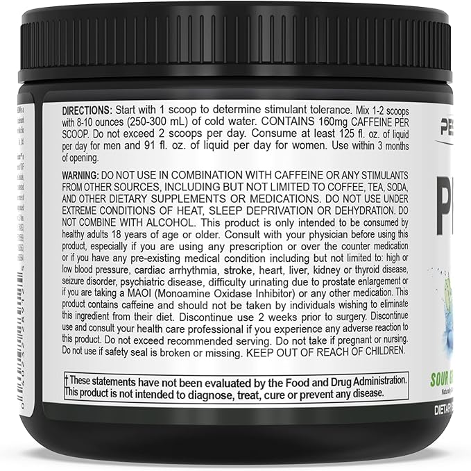 PEScience Prolific Pre Workout Powder, Sour Green Apple, 40 Scoop, Energy Supplement with Nitric Oxide