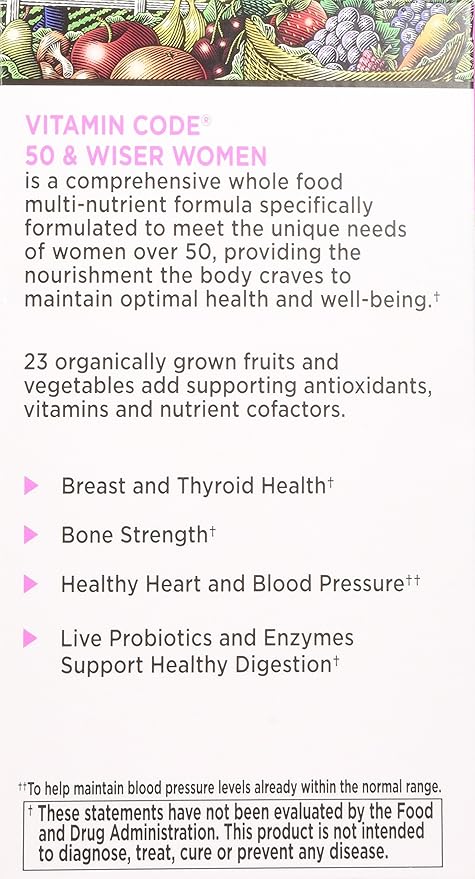 Garden of Life Vitamin Code Raw 50 and Wiser Women's Multivitamin[2 packs of 240 each]