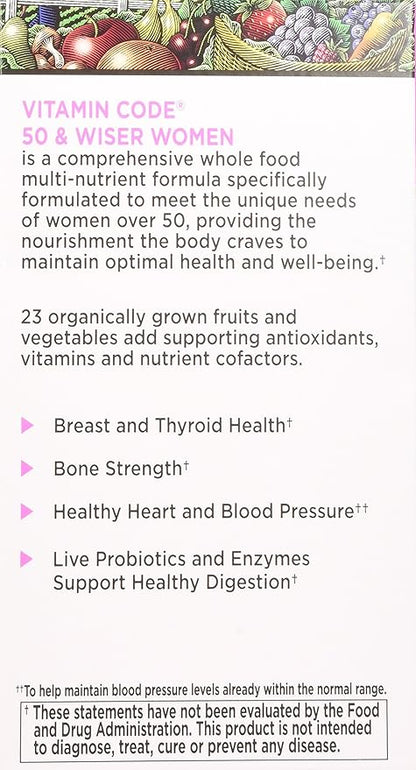 Garden of Life Vitamin Code Raw 50 and Wiser Women's Multivitamin[2 packs of 240 each]