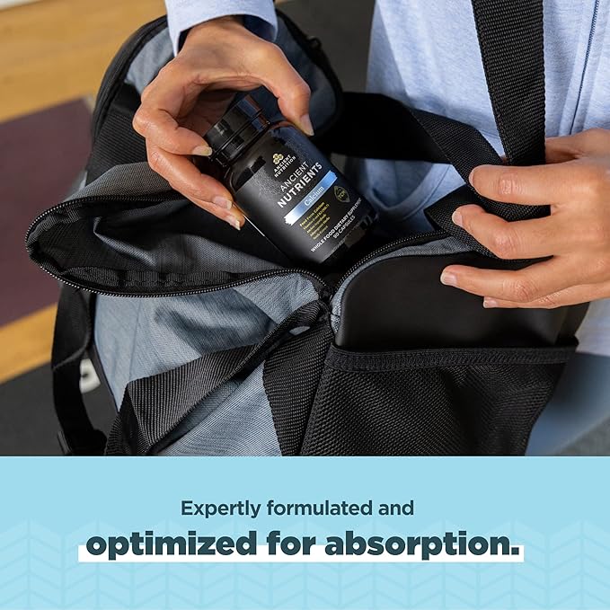 Calcium Supplement with Vitamin D and Vitamin K2 by Ancient Nutritiion, Supports Bone Health and Immune Support, Muscle Recovery, Paleo and Keto Friendly, 90 Ct