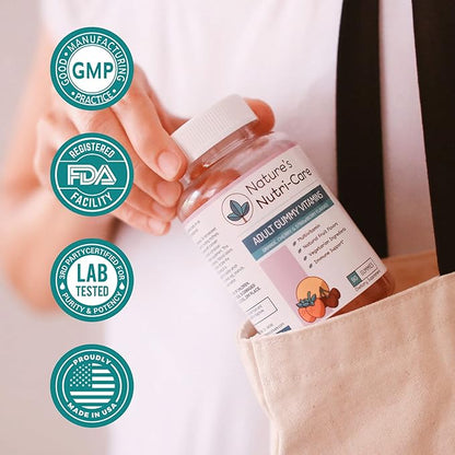 Nature's Nutri-Care Gummy Vitamins - Multivitamins for Women, Mens Multivitamin Gummies, Chewable Vitamin for Adults, Women’s & Men’s Multi Supplements, Natural Vegetarian Gummy, Made in USA