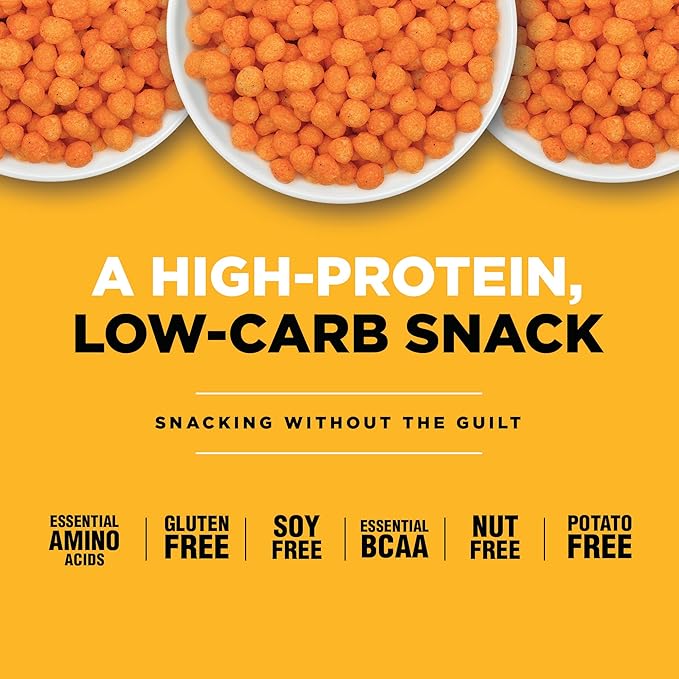 Twin Peaks Low Carb, Keto Friendly Protein Puffs, Nacho Cheese (300g, 21g Protein, 2g Carbs)