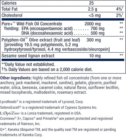 Life Extension Comprehensive Nutrient Packs Advanced, Curcumin, Fish Oil, multivitamin, CoQ10, multis and Supplements, 30 on-The-go Packets, Gluten-Free, Non-GMO