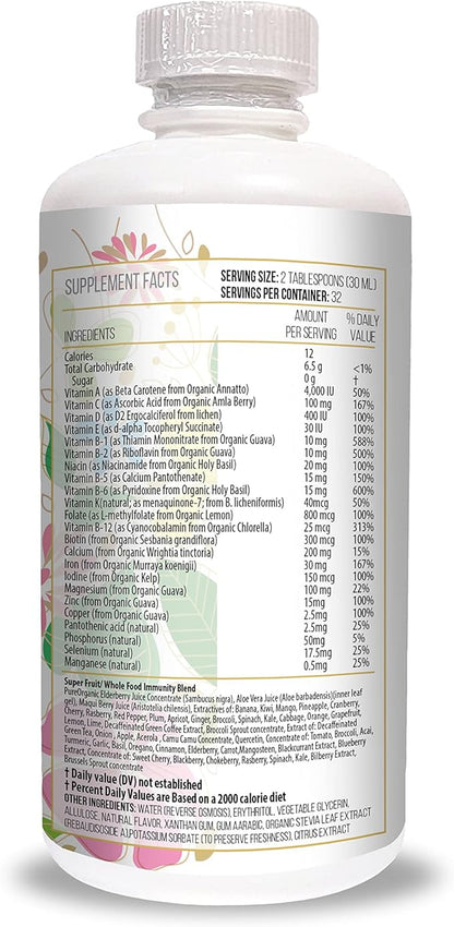 Actif Organic Bariatric Liquid Support With 25+ Organic Vitamins And Minerals For Bariatric Surgery, Advanced Formula, Non GMO, 32 Oz