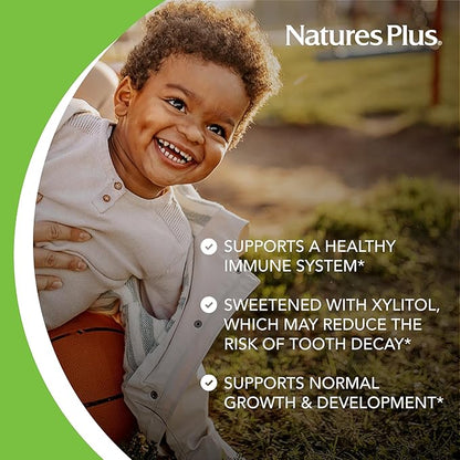 Natures Plus Animal Parade Gold Multivitamin Children’s Chewables - Cherry Flavor - 60 Chewable Animal-Shaped Tablets - with Vitamin D3, K2 & Probiotics - 30 Servings