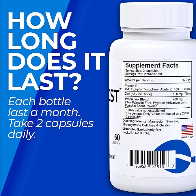 Próstata Inflamada - Prostatitis - Pastillas para la próstata - HALLPROST 60 CAPSULAS