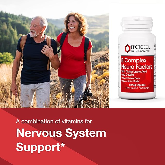 Protocol B Complex Neuro Factors - with Vitamin C, Alpha-Lipoic Acid, CoQ10, and More - 60 Veg Caps