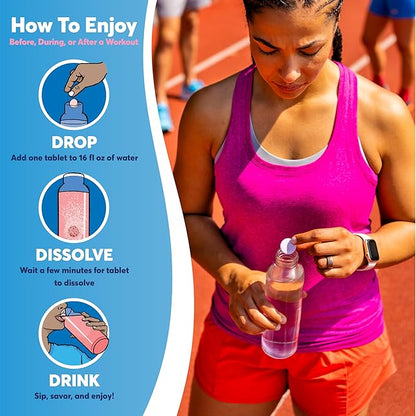 Nuun Sport Electrolyte Tablets - Dissolvable in Water, Citrus Fruit, 5 Essential Electrolytes for Hydration, 1g Sugar Drink Mix, Vegan, Non-GMO, 8 Pack (80 Total Servings)