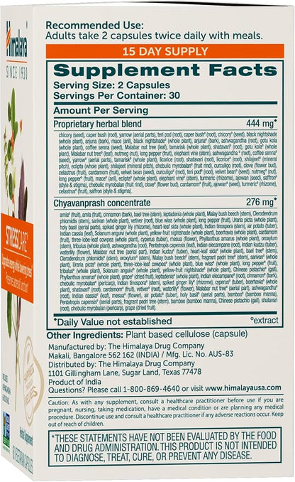 Himalaya StressCare Herbal Supplement, Supports Stress Relief, Energy Support, Relaxation, Occasional Sleeplessness, Ashwagandha, Holy Basil/Tulsi, Gotu Kola, Non-GMO, Vegetarian, 60 Capsules