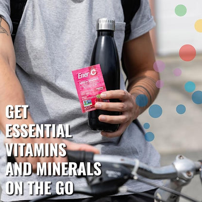 Ener-C Variety Pack Multivitamin Drink Mix Powder Vitamin C 1000mg & Electrolytes with Real Fruit Juice Natural Energy & Immune Support for Women & Men - Non-GMO Vegan & Gluten Free - 30 Count