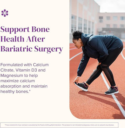 Barimelts Calcium Citrate with Vitamin D3 & Magnesium - 120 Smooth-Dissolving Tablets (1-Month Supply) - Bariatric Calcium Supplements for Women, Natural Berry Flavor