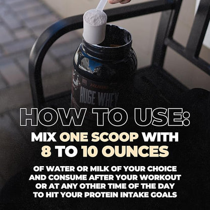 Huge Whey, Protein Powder for Muscle Gain, 25g Protein, 12g EAAs, Supports Muscle Growth, Performance & Recovery (Chocolate Brownie, 30 Servings)