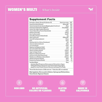 Health by Habit Womens Multi Supplement 2 Pack (120 Capsules) - 23 Essential Vitamins and Minerals, Supports General Health & Wellness, Non-GMO, Sugar Free (2 Pack)