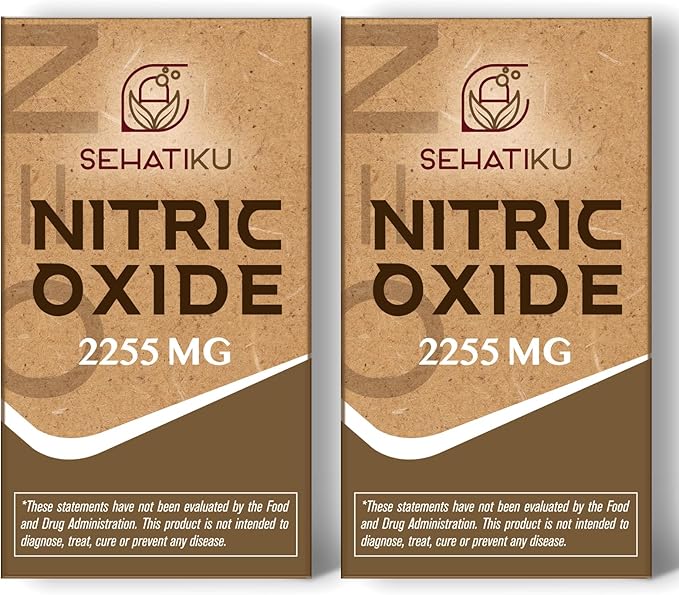 Nitric Oxide Supplement 2255 MG, Nitric Oxide Booster & 6-in-1 Phytonutrient Blend for Heart, Circulation, Immune - 90 Capsules (2 Bottle)