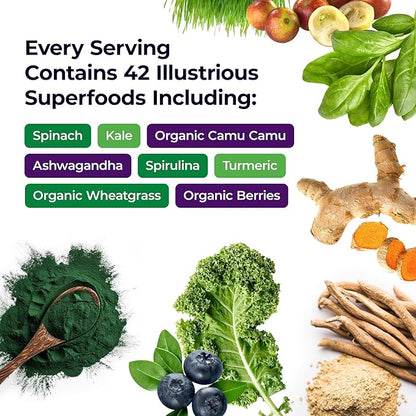 Paradise, ORAC Energy Greens Powder Extract, Super Antioxidants, Probiotics for Gut Health & Digestion, Vitamin C for Immunity, with Spirulina & Chlorella, Non-GMO, Gluten Free, 30 Servings