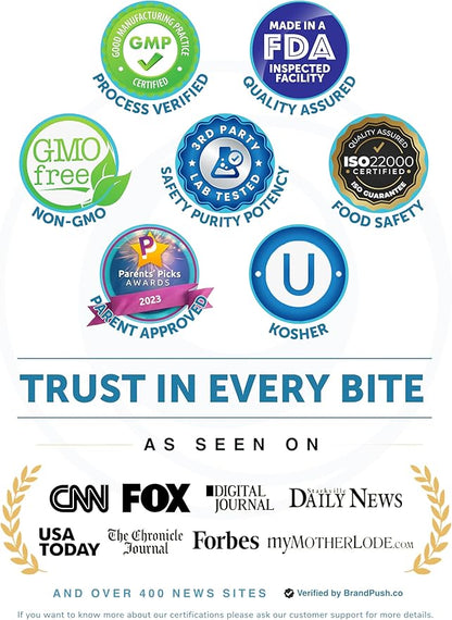Lunakai USA Made Probiotic Gummies - 5 Billion CFUs, Vegan, Non-GMO, Gluten-Free - Digestive & Immune Support for Women & Men - 60 Chewable Gummies