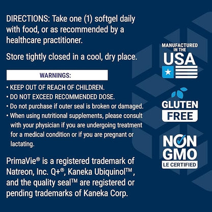 Life Extension Super Ubiquinol CoQ10 with Enhanced Mitochondrial Support™, Heart Health Supplement, Maximum Absorption, 100 mg, Non-GMO, Gluten-Free, 30 softgels