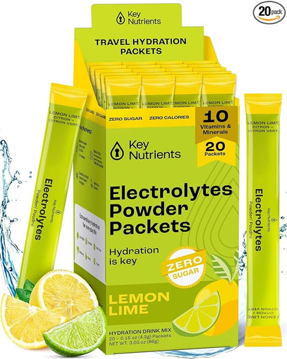 KEY NUTRIENTS Electrolytes Lemon Lime 20’s Stick Packs
