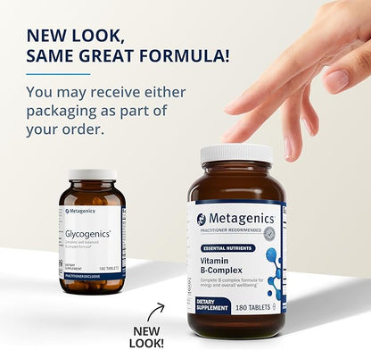 Metagenics B Vitamin Complex - Energy Support & Healthy Stress Response* - with Vitamin B6 & B12 - Vegetarian & Gluten-Free - 180 Count