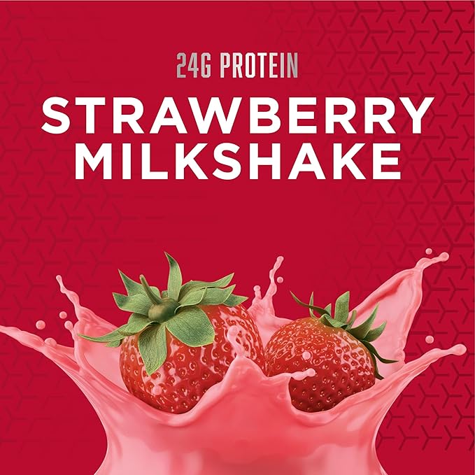 BSN SYNTHA-6 Edge Protein Powder, Strawberry Protein Powder with Hydrolyzed Whey, Micellar Casein, Milk Protein Isolate, Low Sugar, 24g Protein, Strawberry Milkshake, 28 Servings