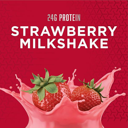 BSN SYNTHA-6 Edge Protein Powder, Strawberry Protein Powder with Hydrolyzed Whey, Micellar Casein, Milk Protein Isolate, Low Sugar, 24g Protein, Strawberry Milkshake, 28 Servings