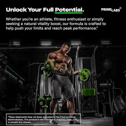 Prime Labs Tribulus Terrestris for Men - Men's Supplement with 95% Saponins - Energy & Vitality Booster - with 1,300 mg Tribulus Terrestris Extract - 120 Capsules