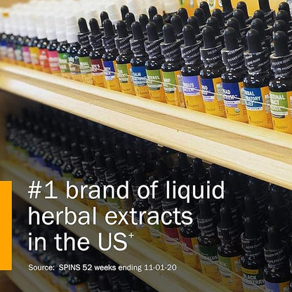 Herb Pharm Certified Organic Ashwagandha Extract Drops for Traditional Support for Energy and Vitality, Alcohol-Free Glycerite, 4 Oz