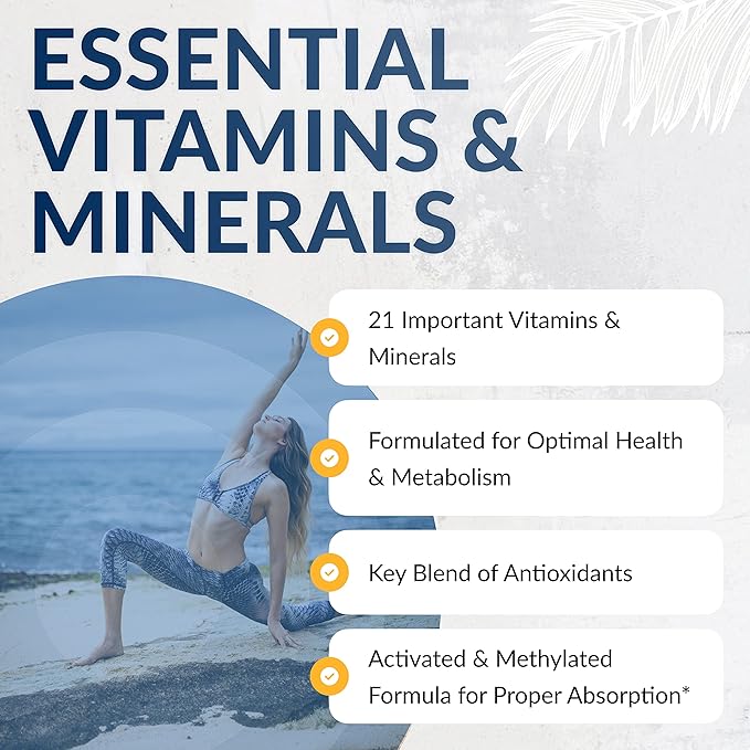 Equilife - Daily Activated Multi-Vitamin, 21 Essential Vitamins & Minerals, Antioxidant-Rich Formula, Supports Immunity, May Help Boost Energy & Improve Mood, Supports Overall Health (30 Servings)