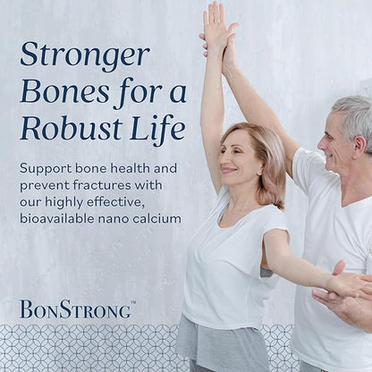 BonStrong- Nano Calcium Supplement Capsules with MSM 3x 120 Capules for Bone Density, Bone and Joint Health, Nano Nutrients Bone Renewal, Bone Boost Vitamin Bone Health, Bone Supplements - Made in USA