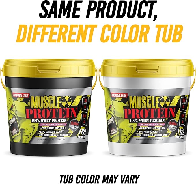 Whey Protein Powder [15 lbs/Pack of 1]–Strawberry Protein, Cold Filtered, 25g Pure Protein, 6.6g BCAAs/Serving(Packaging May Vary)