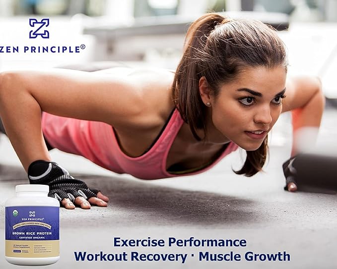 Zen Principle Organic Brown Rice Protein 6 LB. USDA Certified Organic. Unflavored. Non-GMO. Vegan.