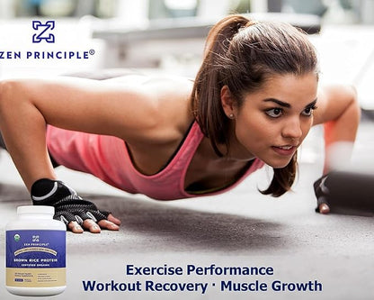 Zen Principle Organic Brown Rice Protein 6 LB. USDA Certified Organic. Unflavored. Non-GMO. Vegan.