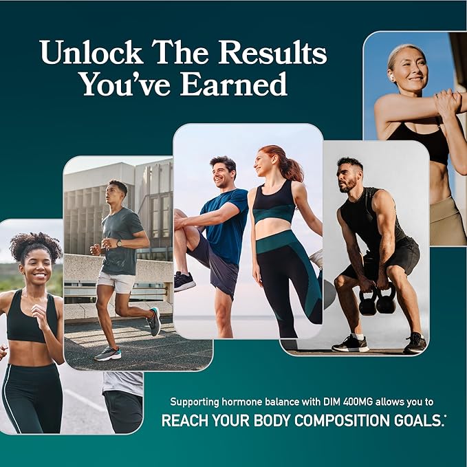 DIM Supplement 400MG Extra Strength | Hormone Balance & Estrogen Metabolism for Men and Women | Menopause, Acne, Hot Flashes Relief & Antioxidant Support | Soy-Free, Gluten-Free | 90 Capsules