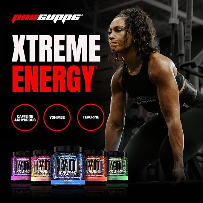 PROSUPPS® Mr. Hyde® Xtreme Pre-Workout Powder Energy Drink - Intense Sustained Energy, Pumps & Focus with Beta Alanine, Creatine & Nitrosigine, (30 Servings, Fruit Punch)