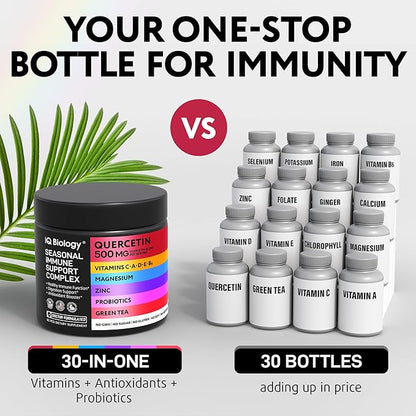 Quercetin with Bromelain - Premium Quercetin Bromelain Capsules for Immune Support* - Bromelain Quercetin Supplement - Non GMO Quercetin - 1 Pack (60 Capsules)