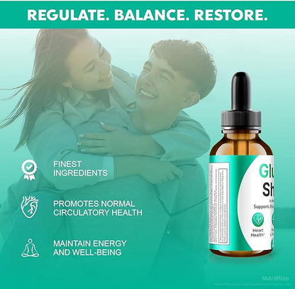 (2 Pack) Gluco Shift Drops - Our Innovative Natural Blood Support Formula, Official GlucoShift to Maintain Healthy and Stable Levels for Overall Wellness, Detox Cleanse Gotas Review (60 Servings)