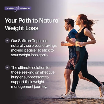 Pure Saffron Extract - Appetite Suppressant for Weight Loss Women & Men - Natural Hunger & Craving Control Supplement - Saffron Supplements for Energy & Mood Lift - 90 Capsules(Pack of 2)