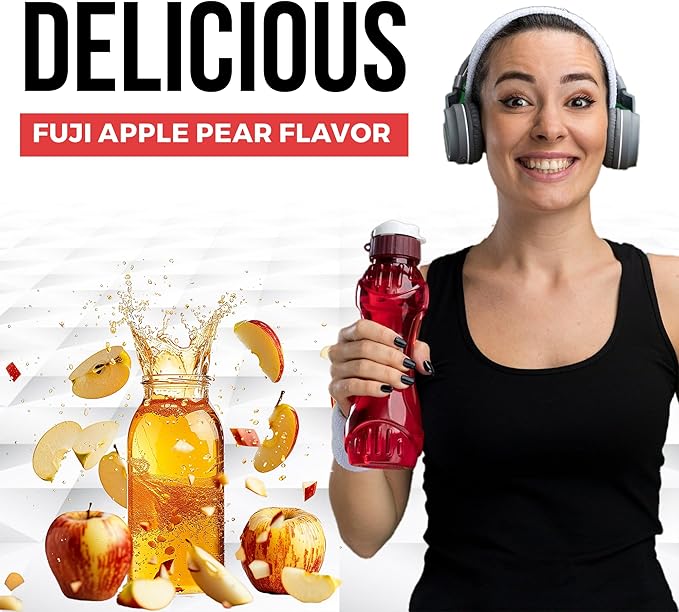 vedge Pre Workout Powder - Workout Powder for Energy & Endurance - Vegan Pre Workout with Beta Alanine, L-Taurine, Caffeine & Citrulline - Pre Workout for Men & Women - Fuji Apple Pear Flavor