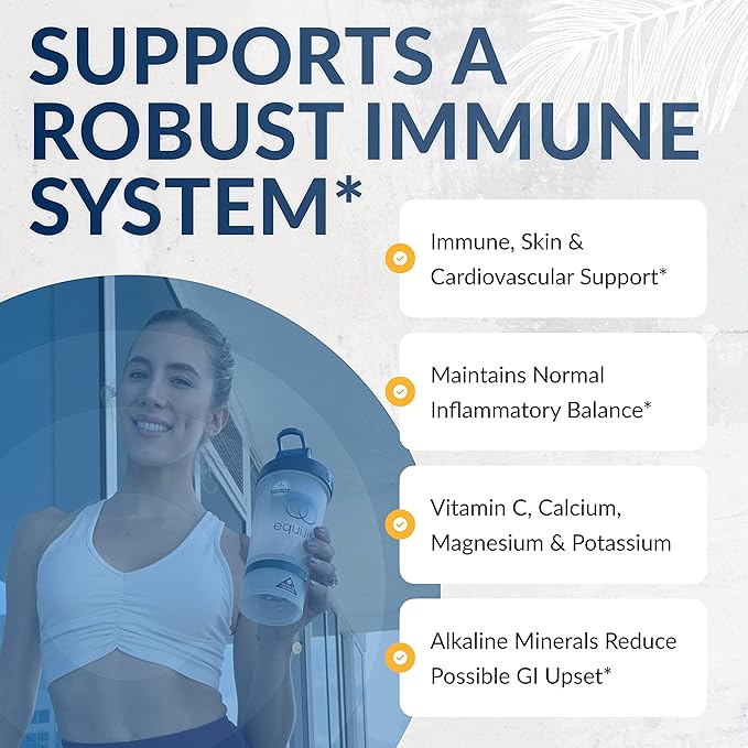 Equilife - Alkalizing Vitamin C, Immune Support Supplement, Potassium Magnesium Supplement, Rich in Calcium, May Help Boost Energy, Promotes Natural Moisture in Skin, Powdered,Easy-to-Use (8.3 oz)