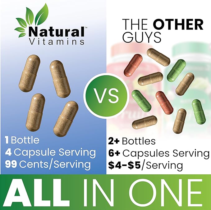 Immune Support Multivitamin with Fruits & Veggies - Complete Daily Health Support - Antioxidant-Rich, Packed with Vitamins and Minerals - Naturally Enhances Immunity