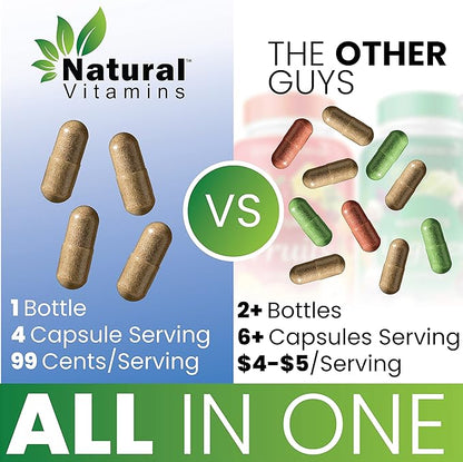 Immune Support Multivitamin with Fruits & Veggies - Complete Daily Health Support - Antioxidant-Rich, Packed with Vitamins and Minerals - Naturally Enhances Immunity