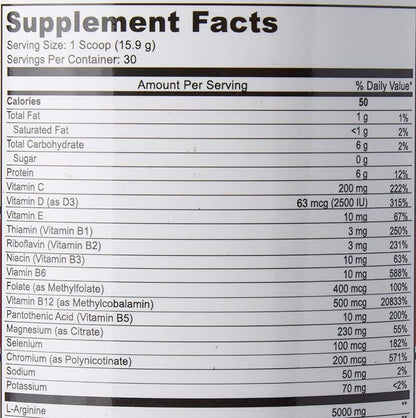 Cardio 911® Heart Health - Nitric Oxide Supplement - (16.82 Ounce Powder with Scoop) - Tart Cherry Flavor L-Arginine 5000 mg and L-Citrulline 1000 mg Combo, Pack of 1