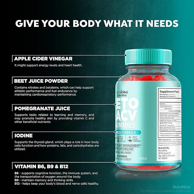 Ketolicious ACV Gummies, Official Keto ACV Gummies, All Natural Apple Cider Vinegar, Premium Keto+ACV Formula, Keto Plus ACV Gummy, Keto-Licious Gomitas Reviews (60 Gummies)