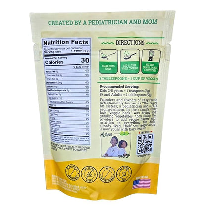 Organic Veggie Powder Blends for Kids and Picky Eaters | Natural Vegetable Powder Supplement for Meals and Smoothies (Original 5oz Pouch)