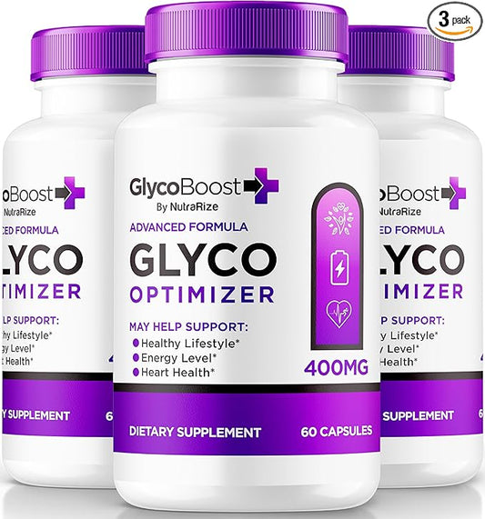 (3 Pack) GlycoBoost - Official Glyco Boost Blood Support Formula, All Natural Capsules for Healthy and Stable Levels, GlycoBoost Blood Vessel Cleaner, Glyco Boost Optimizer (180 Capsules)