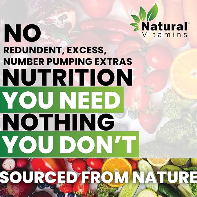 Immune Support Multivitamin with Fruits & Veggies - Complete Daily Health Support - Antioxidant-Rich, Packed with Vitamins and Minerals - Naturally Enhances Immunity